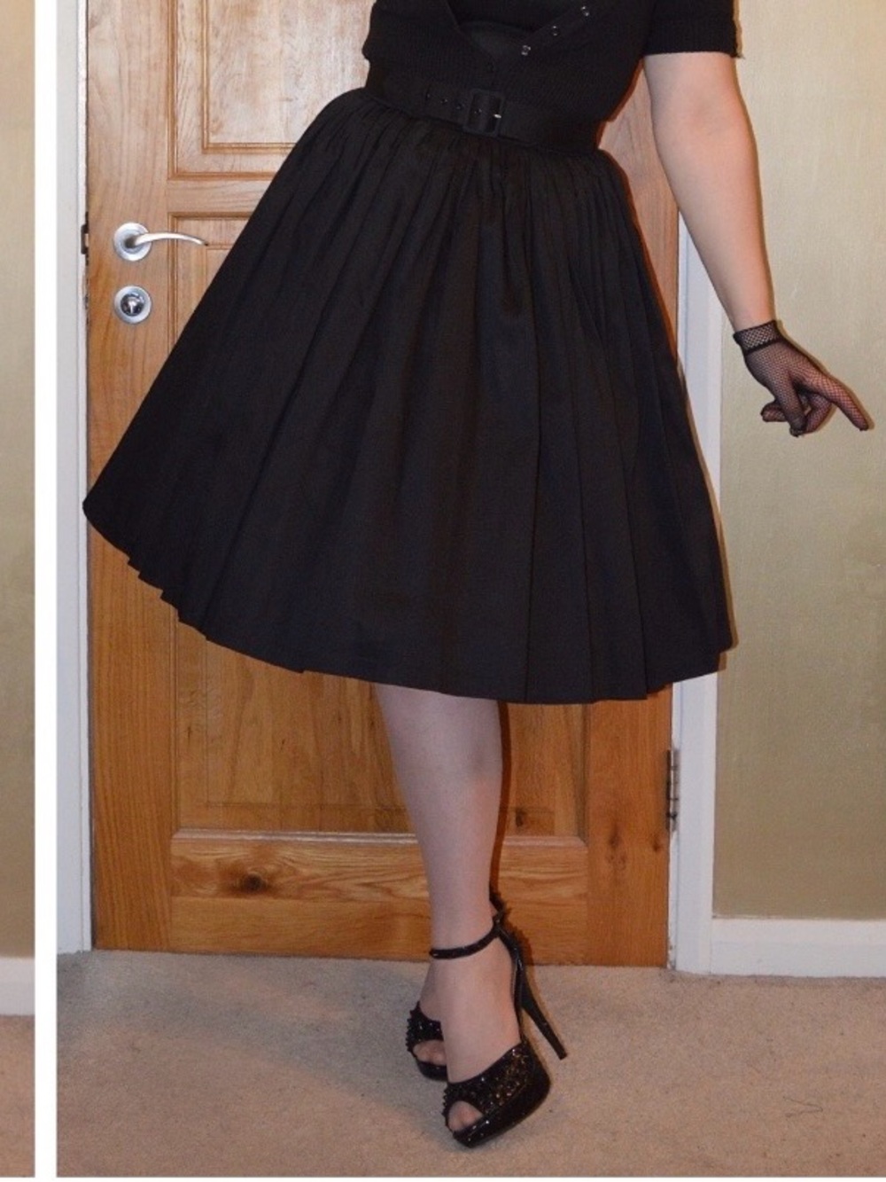 Pinup Couture Black Jenny Skirt L